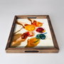 Aberto Design Bandeja REF043 Multicolor en Madera Maciza con Impresión UV